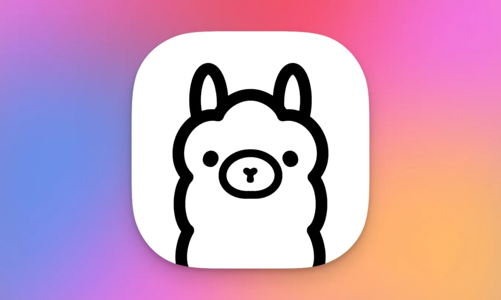 Ollama logo with gradient background