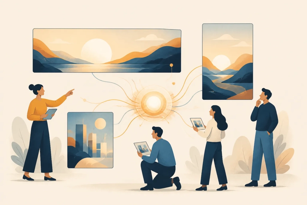 Un’idea creativa che si declina in più versioni coerenti per diversi formati.